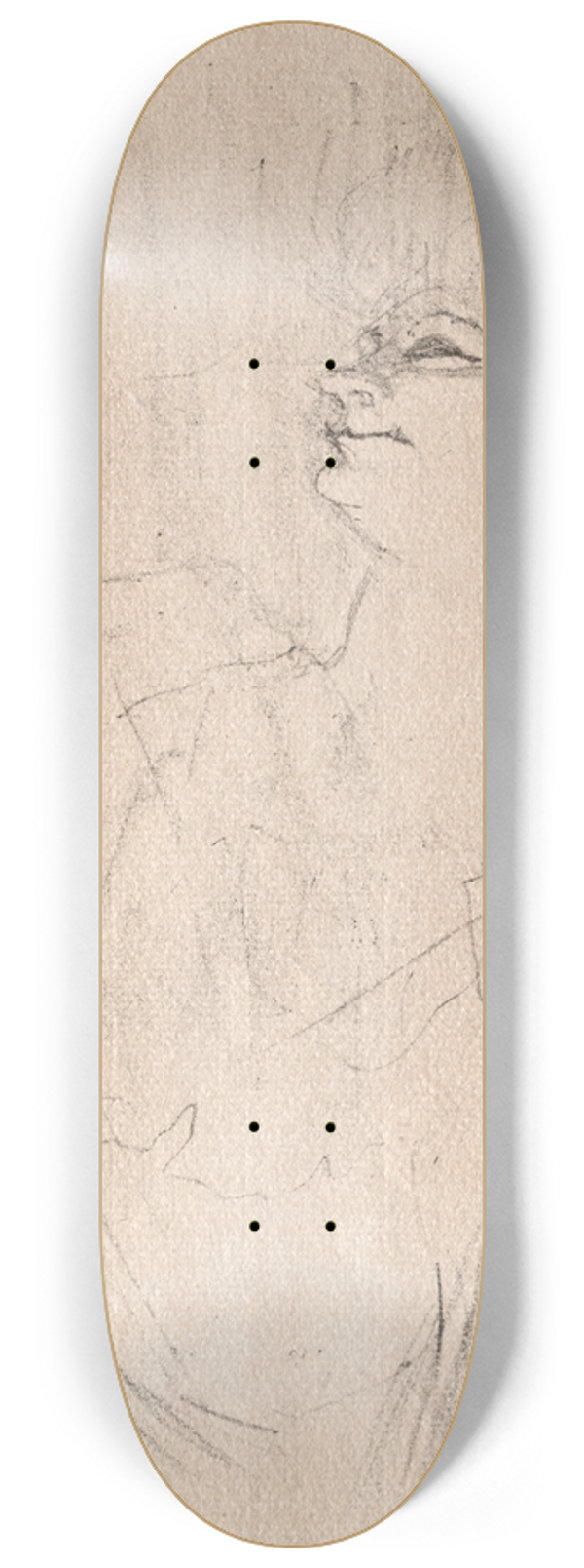 Henri de Toulouse-Lautrec - Yvette Guilbert:   Mnilmontant, de Bruant 8.25 inch art skate deck