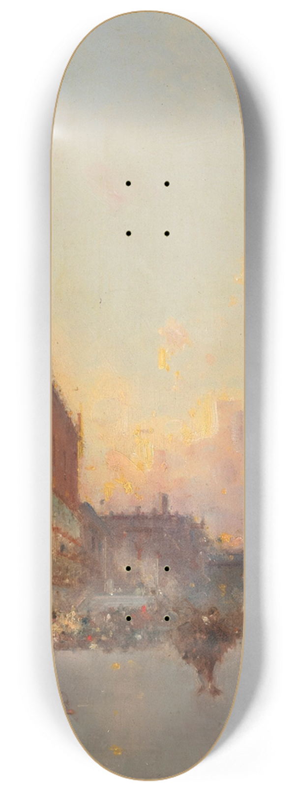 Henri Duvieux - Venice, a View of the Palazzo Ducale and St Marks Column 8.25 inch art skate deck