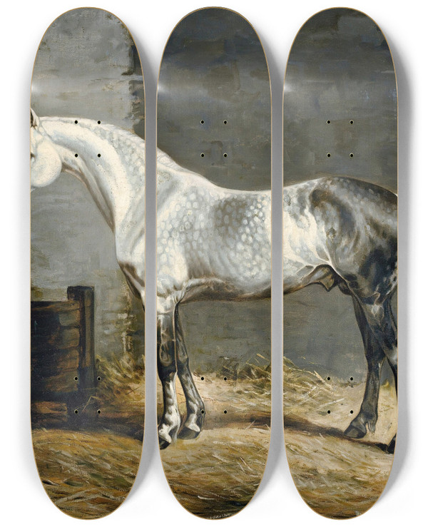 Triptych art skateboard deck of Alexander Dmitrievich Chirkin Granit_2 by Alexander Dmitrievich Chirkin (1897)