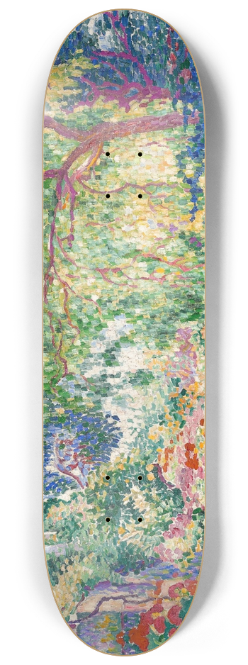 Henri-Edmond Cross - Le faux poivrier (Provence) 8.25 inch art skate deck