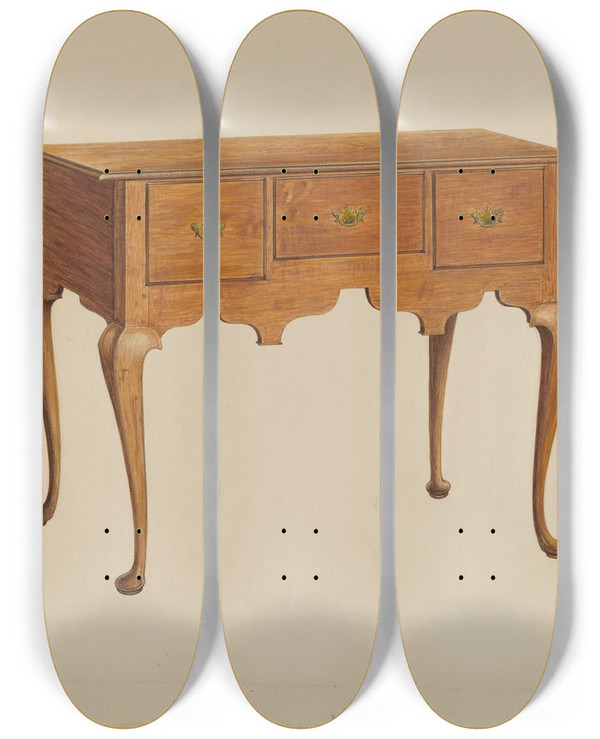 Triptych art skateboard deck of Arthur Johnson Lowboy_2 by Arthur Johnson