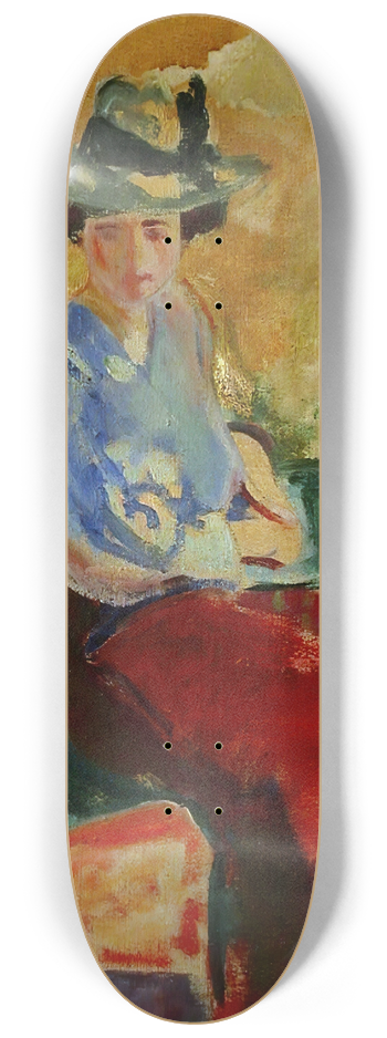 Alfred Henry Maurer - Figure on Bench 8.25 inch art skate deck