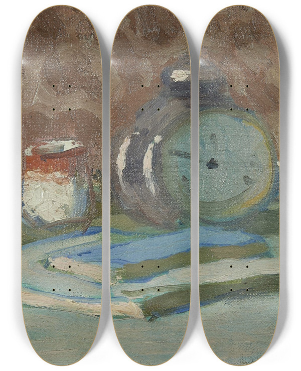 Triptych art skateboard deck of Albert Marquet Le Rveil_2 by Albert Marquet (1875-1947)