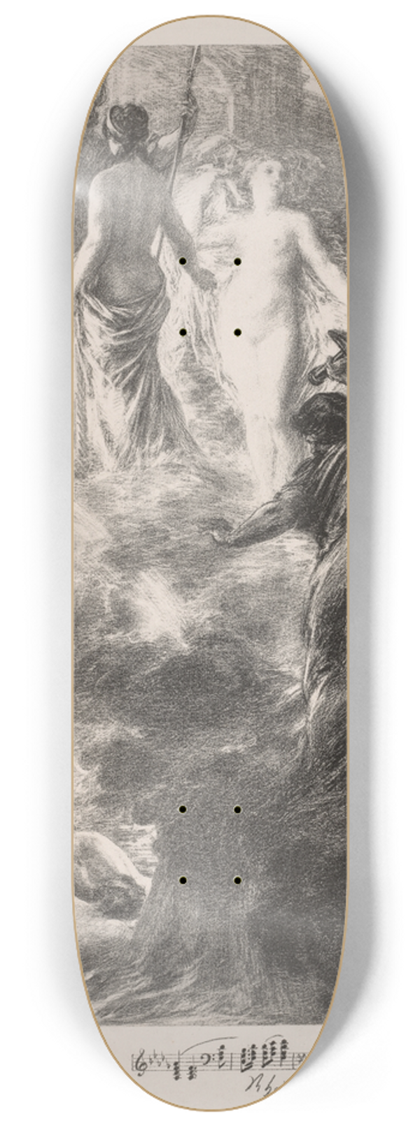 Henri Fantin-Latour - Finale of the Rhinegold 8.25 inch art skate deck