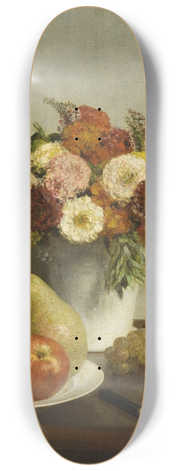 Henri Fantin-Latour - Flowers and Fruit 8.25 inch art skate deck