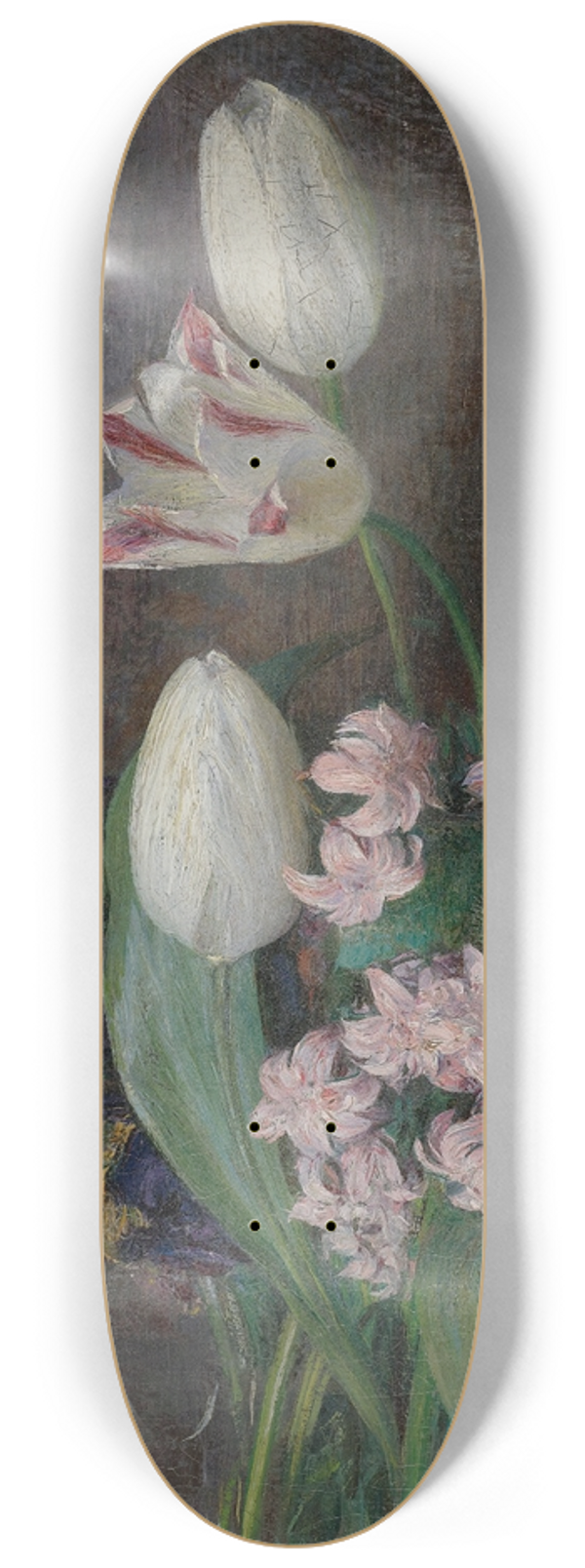 Henri Fantin-Latour - Jacinthes, Tulipes Et Penses Poses Sur Une Table 8.25 inch art skate deck