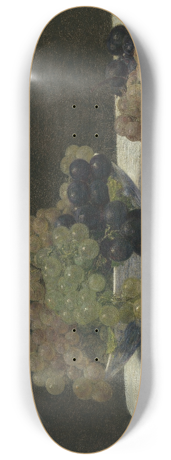 Henri Fantin-Latour - Still Life with Grapes and a Carnation 8.25 inch art skate deck