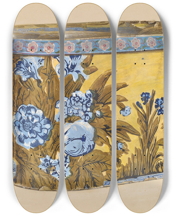 Triptych art skateboard deck of Joseph Rothenberg Bandbox_4 by Joseph Rothenberg