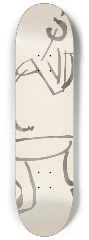 Henri Gaudier-Brzeska - Figure Study 8.25 inch art skate deck