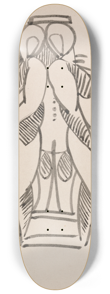 Henri Gaudier-Brzeska - Two Studies for a Sculptural Column 8.25 inch art skate deck