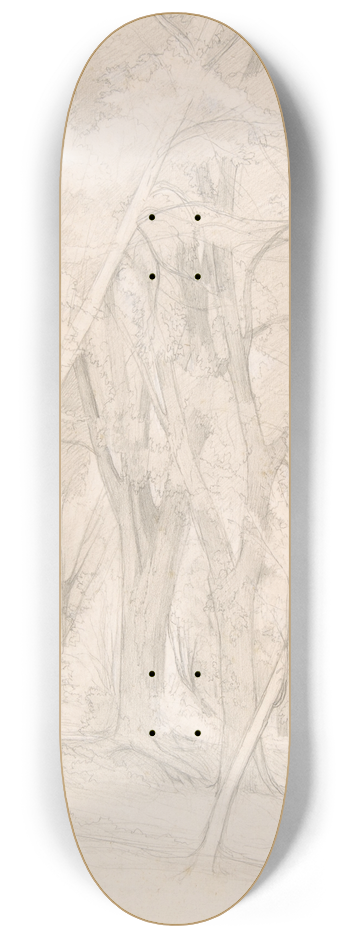 Henri-Joseph Harpignies - Forest Interior 8.25 inch art skate deck