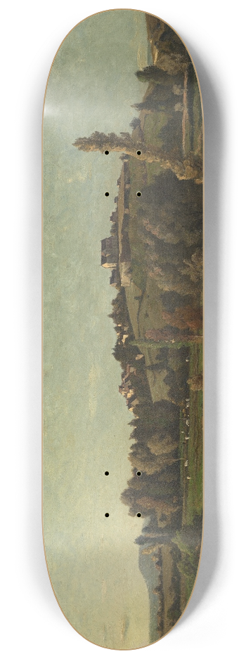 Henri-Joseph Harpignies - Landscape in Auvergne 8.25 inch art skate deck
