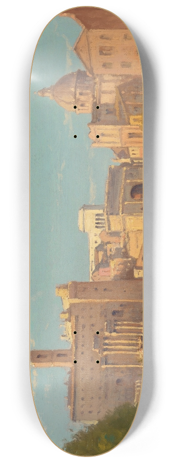 Henri-Joseph Harpignies - The Roman Forum 8.25 inch art skate deck