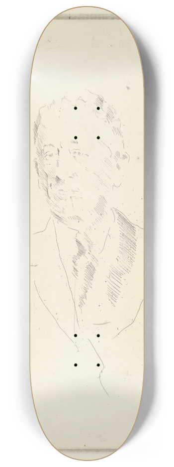 Henrik Lund - Mannsportrett 8.25 inch art skate deck