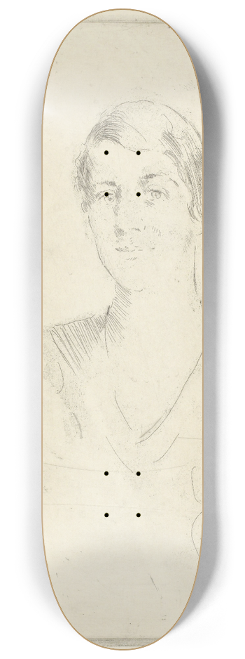 Henrik Lund - Portrait of a woman 8.25 inch art skate deck