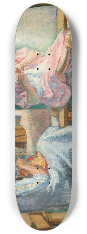 Henri Lebasque - Marthe Et Nono Cousant Dans Un Intrieur 8.25 inch art skate deck