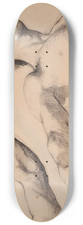Henri Leopold Lvy - Etude de jeune homme en buste et tude dun bras 8.25 inch art skate deck