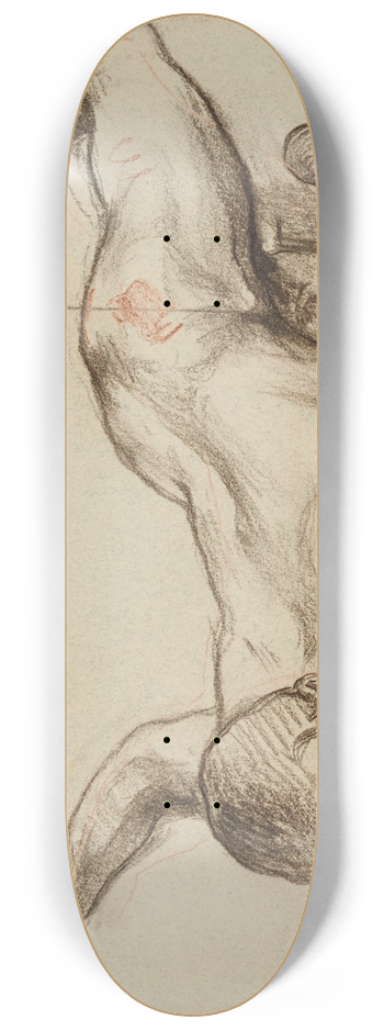 Henri Leopold Lvy - Etude de jeune homme nu contorsionn 8.25 inch art skate deck