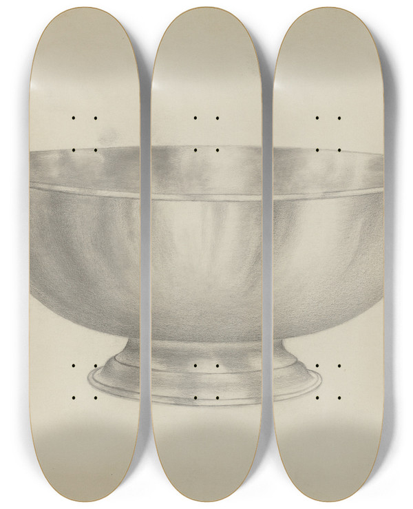 Triptych art skateboard deck of Horace Reina Sugar Bowl by Horace Reina