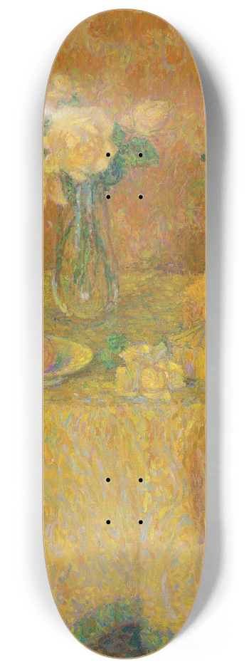 Henri Le Sidaner - La table, harmonie jaune 8.25 inch art skate deck