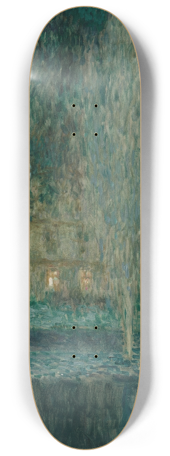 Henri Le Sidaner - Le jet deau, la nuit 8.25 inch art skate deck