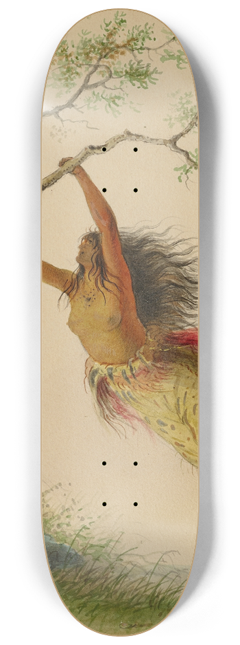 Alfred Jacob Miller - Indian Girls Swinging 8.25 inch art skate deck