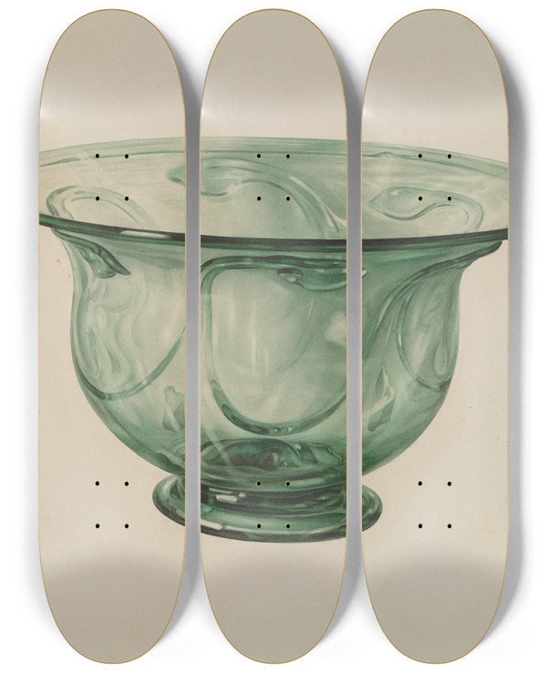 Triptych art skateboard deck of Van Silvay Bowl_2 by Van Silvay