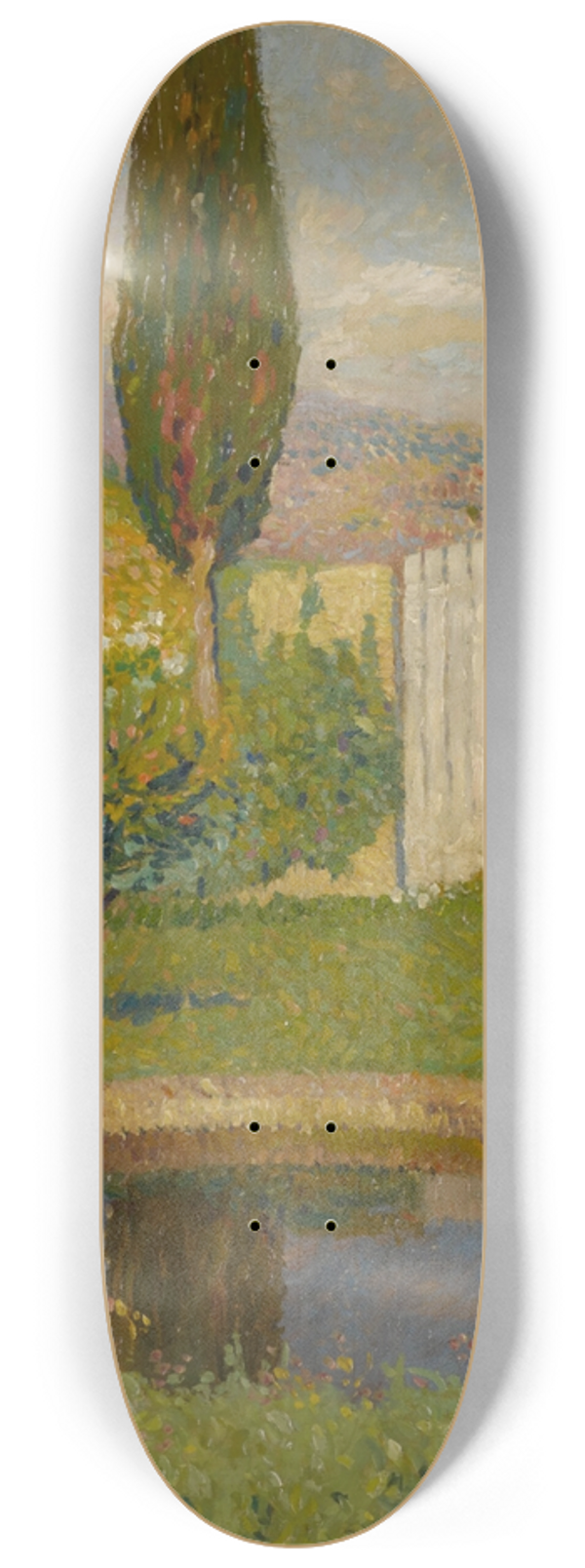 Henri Martin - Bassin ouest du Parc de Marquayrol avec vue sur latelier dHenri Martin 8.25 inch art skate deck