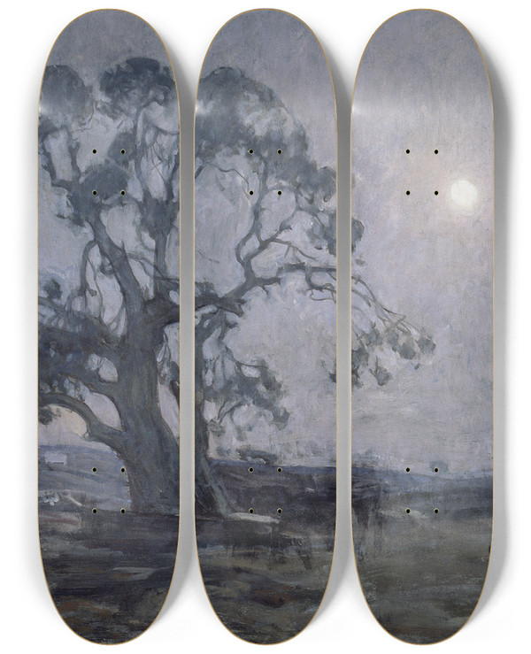 Triptych art skateboard deck of Henry Ossawa Tanner Abrahams Oak by Henry Ossawa Tanner (1859-1937)