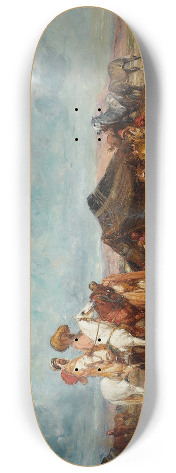 Henri milien Rousseau - A Desert Encampment 8.25 inch art skate deck