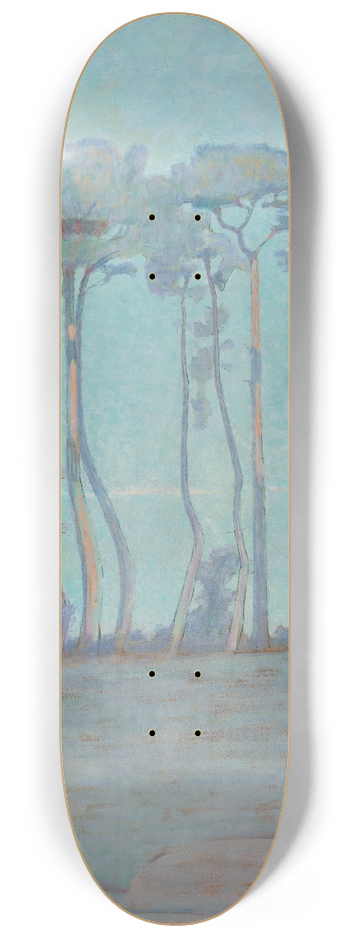 Henri Rivire - Paysage bleu aux moutons 8.25 inch art skate deck