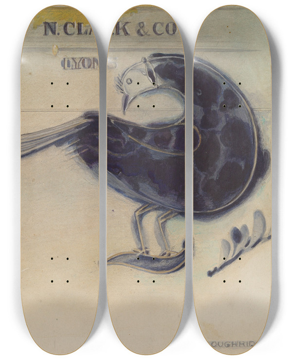 Triptych art skateboard deck of George Loughridge Jar_2 by George Loughridge (20-)