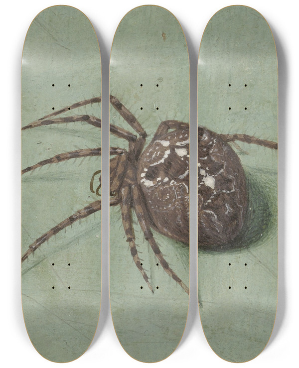 Triptych art skateboard deck of Jan Augustin Van Der Goes Spin by Jan Augustin van der Goes (1690-1700)