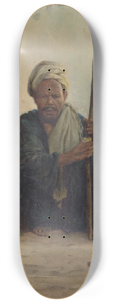 HenryBrokman - Louxor, arabe tenant un bton assis dans une rue 8.25 inch art skate deck