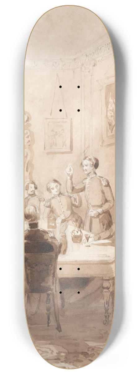 Henry Dawe - The Life of a Nobleman: Scene the Seventh  The Mess Room 8.25 inch art skate deck