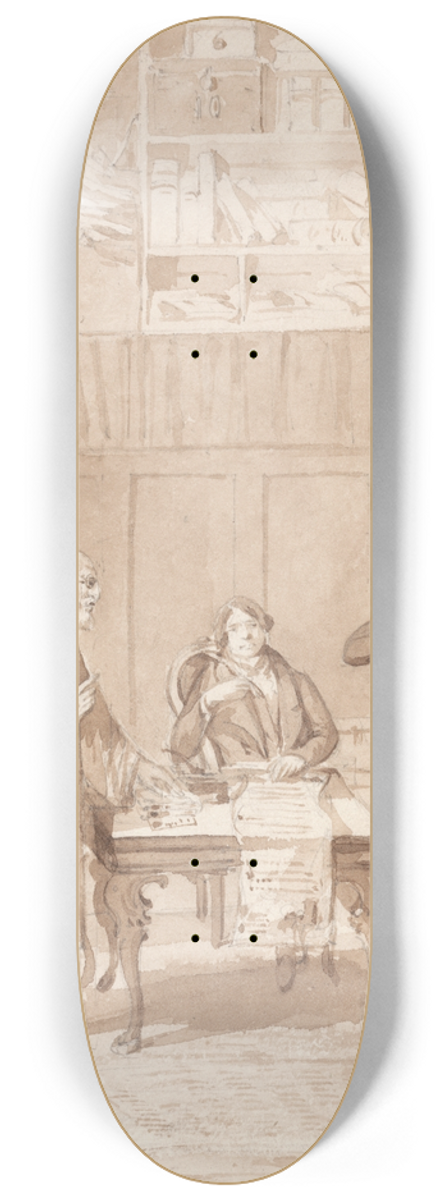 Henry Dawe - The Life of a Nobleman: Scene the Sixth  The Usurer 8.25 inch art skate deck