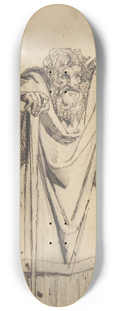 Henry Fuseli - Study for the Prophet Jeremiah 8.25 inch art skate deck