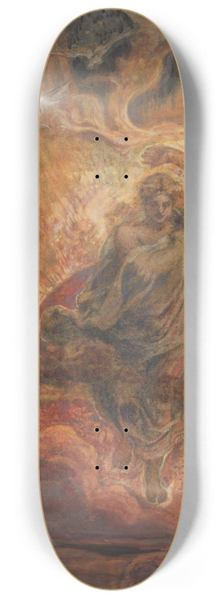 Henry John Stock - And I saw an angel standing in the sun (Rev. 19-17) 8.25 inch art skate deck