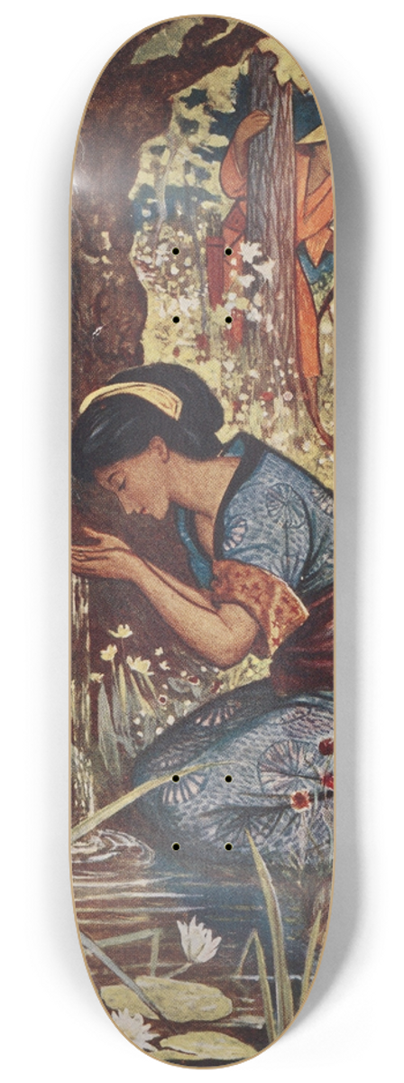Henry Justice Ford - The girl with the wooden helmet 8.25 inch art skate deck