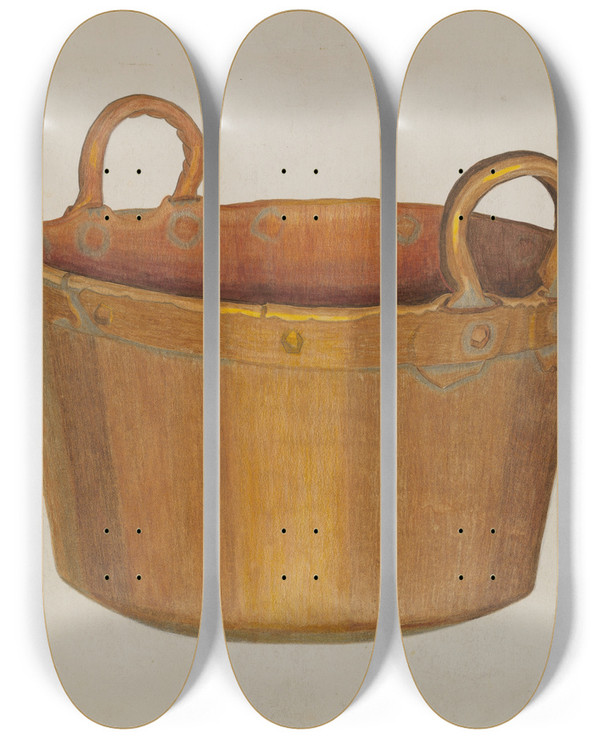 Triptych art skateboard deck of Tulita Westfall Kettle by Tulita Westfall