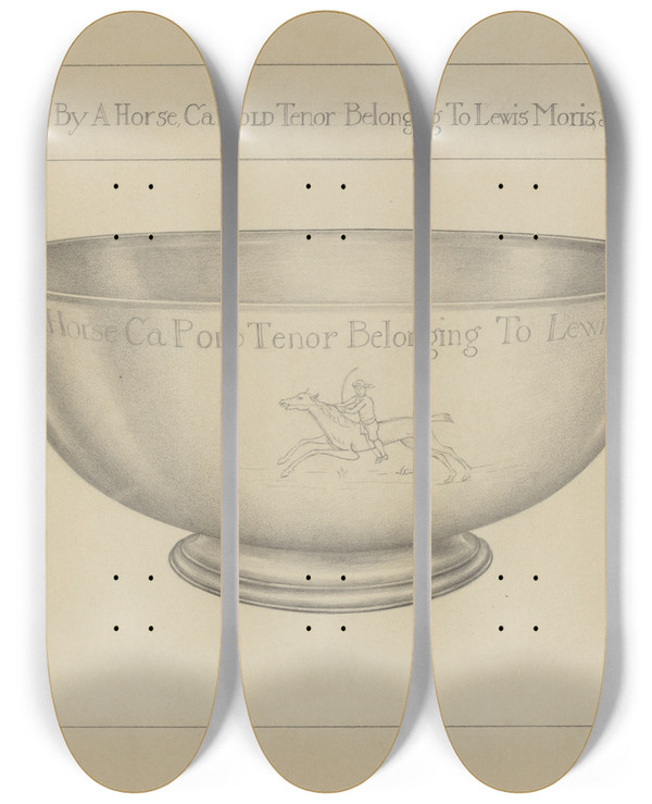 Triptych art skateboard deck of Giacinto Capelli Silver Bowl_1 by Giacinto Capelli (20-)