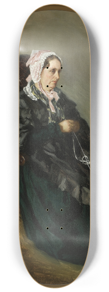 Henryk Rodakowski - Portrait of artists aunt, sketch 8.25 inch art skate deck