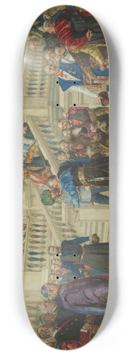 Henryk Rodakowski - The Emperor Visiting the Galicia Diet in Lviv from the Series Inspection Trip of Emperor Franz Joseph I Around Galicia in September 1880 8.25 inch art skate deck