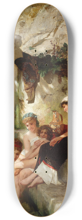 Henryk Siemiradzki - Roman idyll  Before the bath 8.25 inch art skate deck