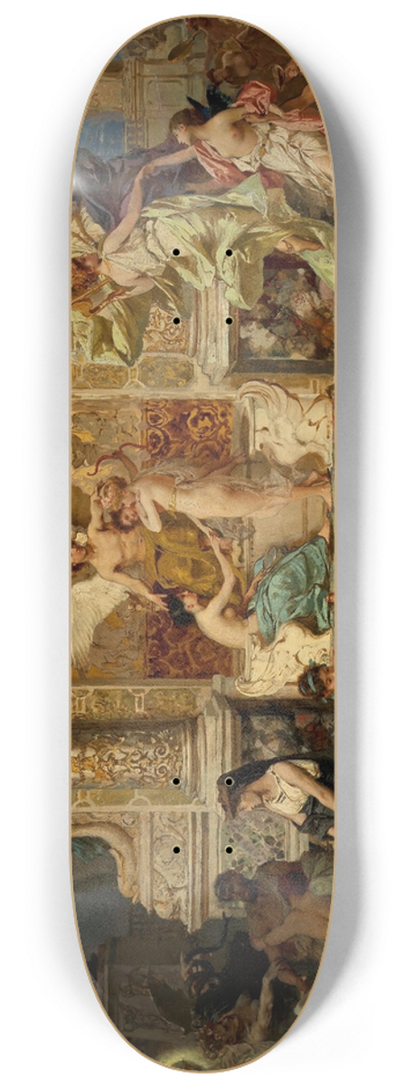 Henryk Siemiradzki - Stage curtain in the Krakw theatre, sketch 8.25 inch art skate deck