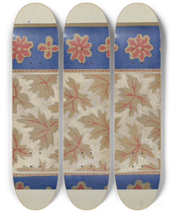 Triptych art skateboard deck of Benjamin Resnick Wall Paper by Benjamin Resnick