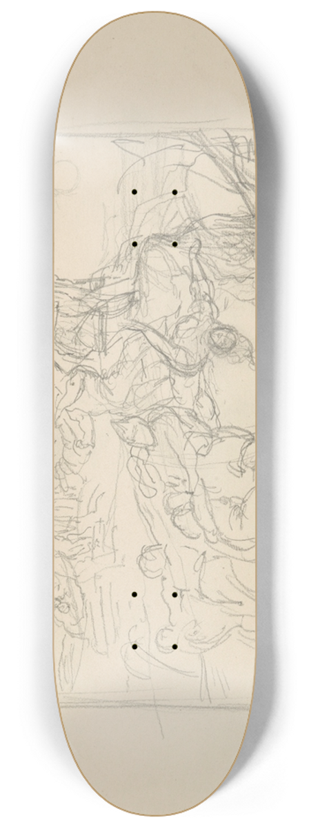 Henryk Siemiradzki - szkic do obrazu Stypa wojownikw wiatosawa po bitwie pod Dorostoem w r. 781 z roku 1884 8.25 inch art skate deck
