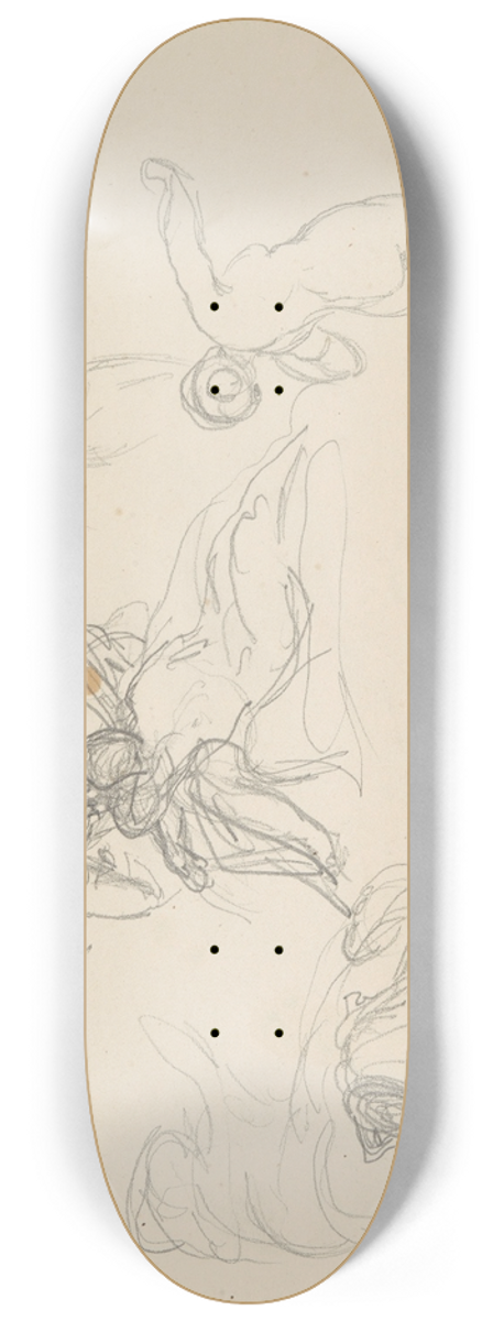 Henryk Siemiradzki - szkice do plafonu Andromeda; grupa z bogini, szkic Perseusza 8.25 inch art skate deck