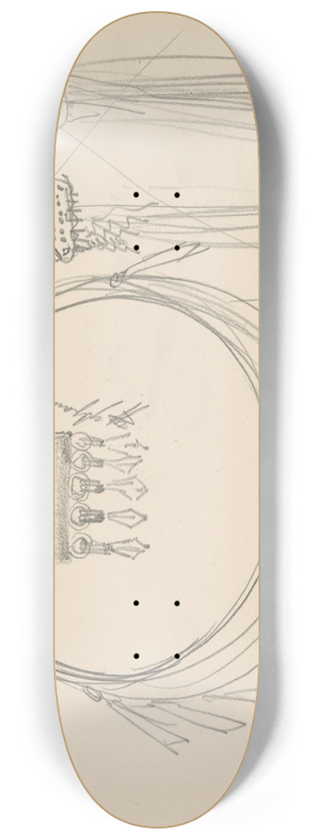 Henryk Siemiradzki - szkice ozdb do obrazu Pogrzeb wodza Rusw 8.25 inch art skate deck