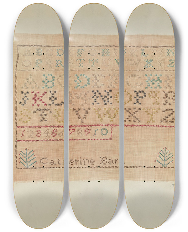 Triptych art skateboard deck of Arelia Arbo Sampler_1 by Arelia Arbo